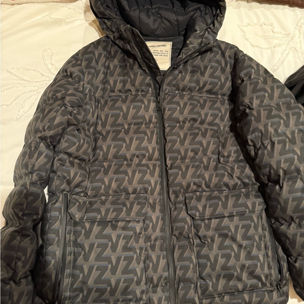 Zadig & Voltaire Stylish Puffer Jacket Bowie Monogram-print